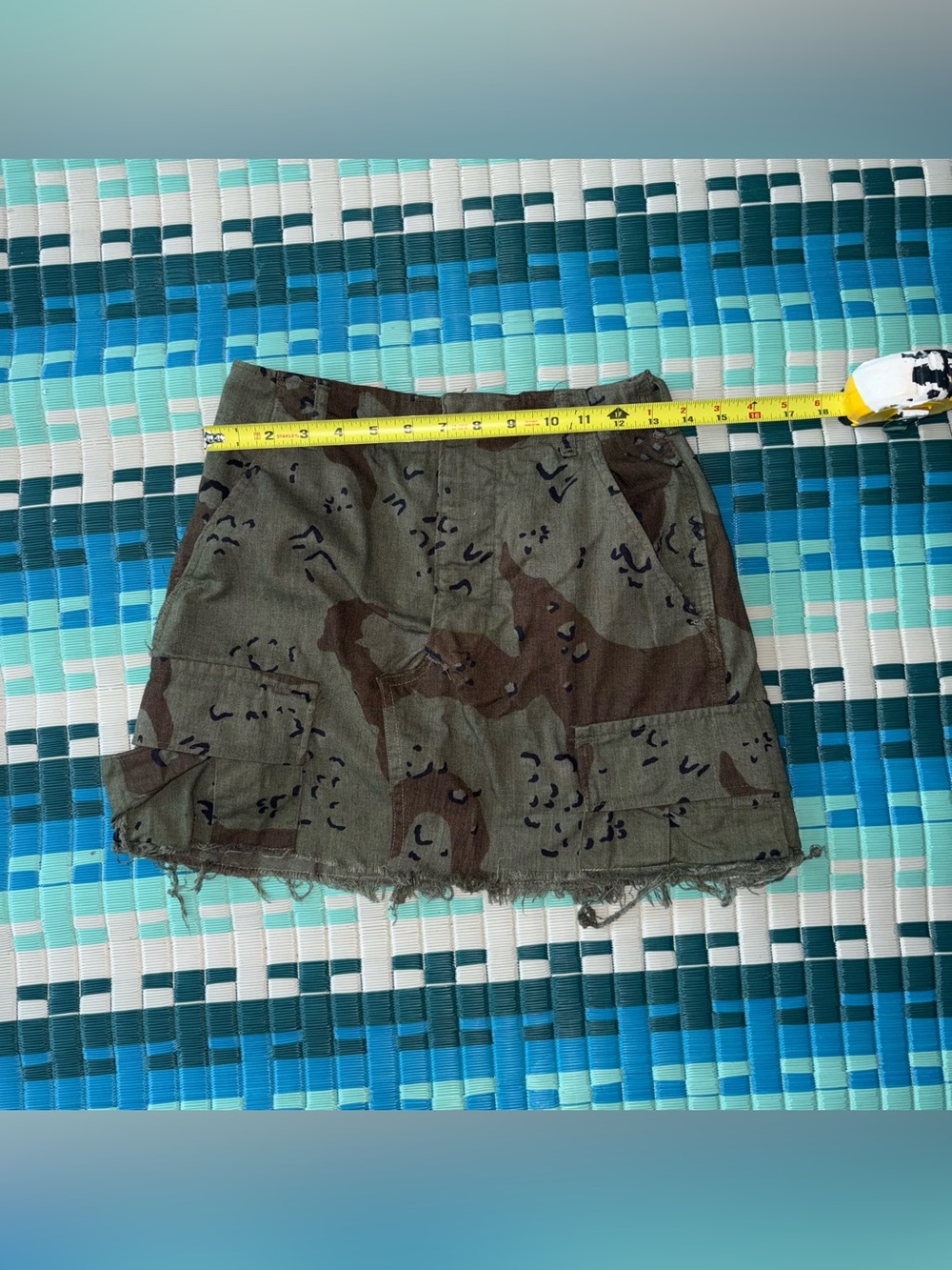 Mini Skirt in Green Camo